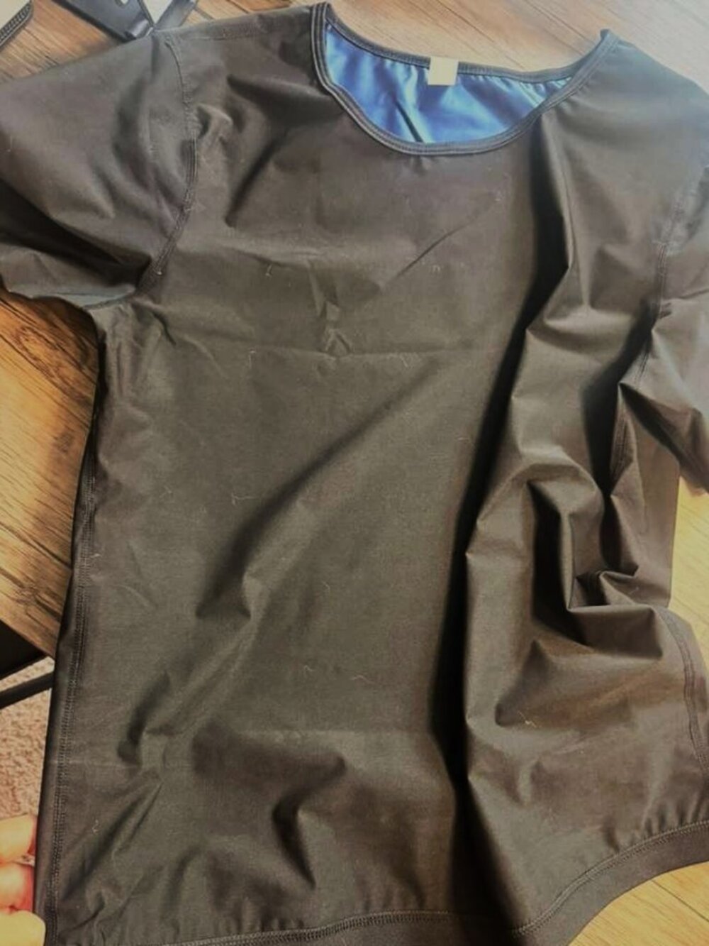 Men’s Black Thermal Long Sleeve Shirt: Size XL